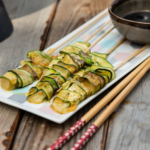 Brochettes de courgettes au fromage