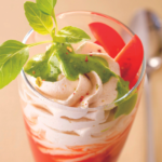 Melba de tomate à la chantilly chèvre