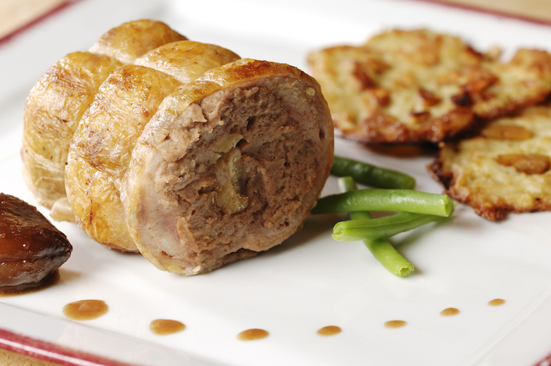 recette de Ballotine de pintade aux marrons