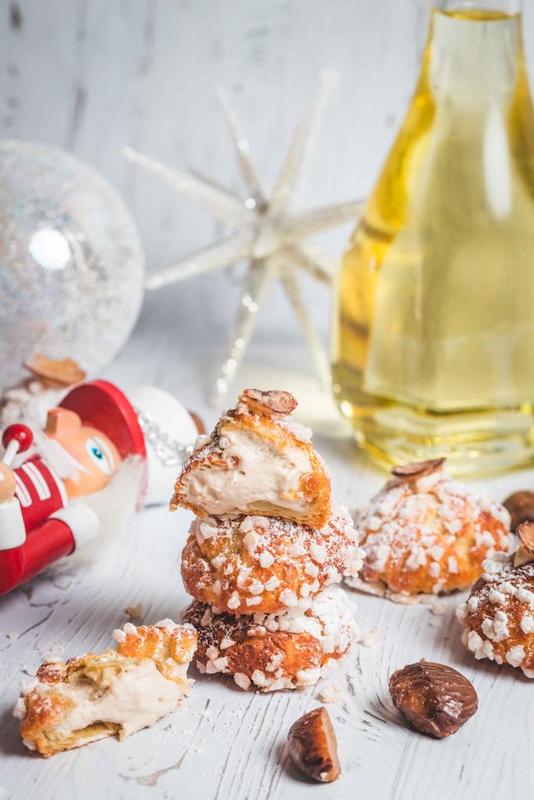 recette de Chouquettes fourrées à la crème de marrons