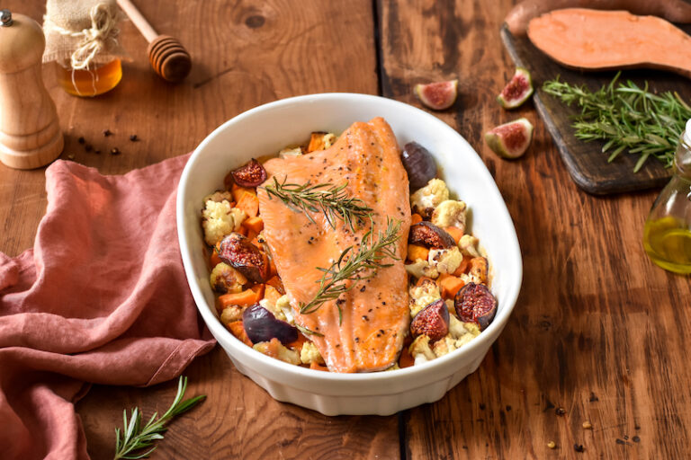 Truite d’aquaculture rôtie au miel