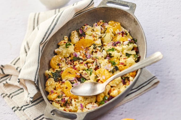 Chou-fleur rôti aux clémentines de Corse