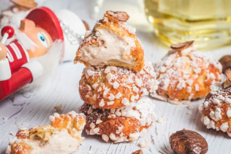 Chouquettes fourrées à la crème de marrons