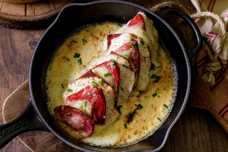 Gratin de poulet basquaise