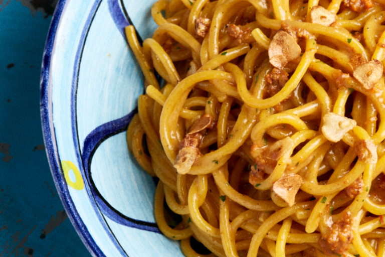 Spaghettone ai ricci mare