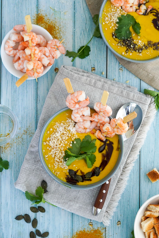 recette de Soupe de potimarron au lait de coco