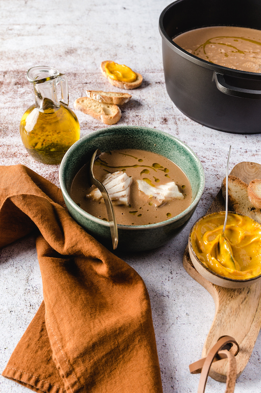 recette de Soupe de poisson à l’huile d’olive