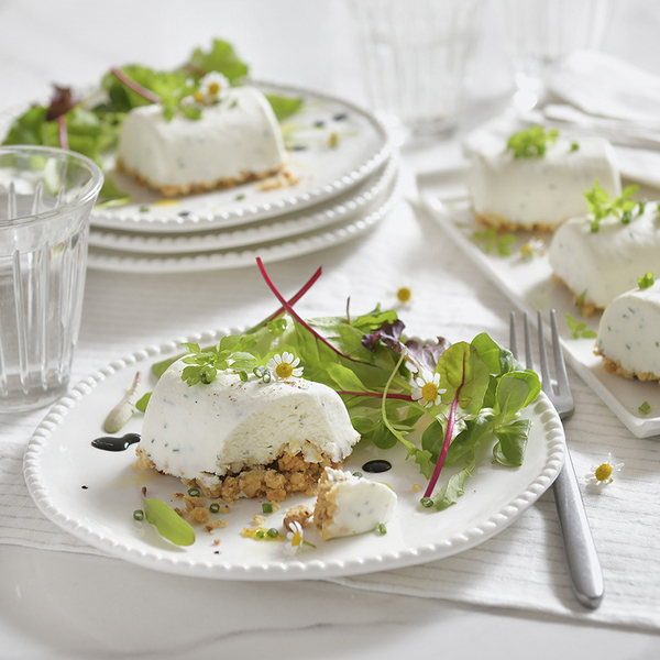 recette de Crumbles de fromage frais à la ciboulette