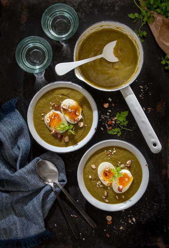 recette de Velouté aux verts de poireaux