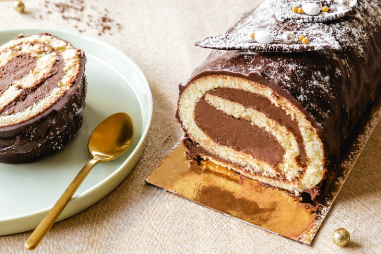 Bûche de Noël chocolat chicorée