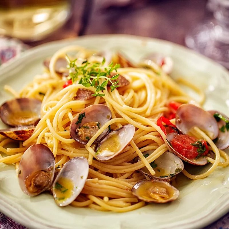 recette de Spaghetti aux fruits de mer et tomate