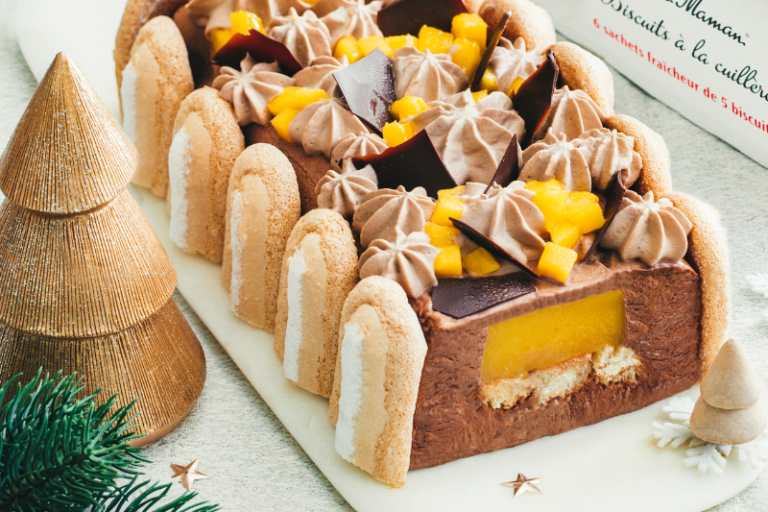 Bûche chocolat mangue