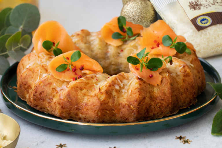 Cake de Noël au saumon fumé