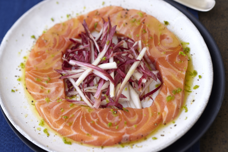 Carpaccio de saumon écossais au combava