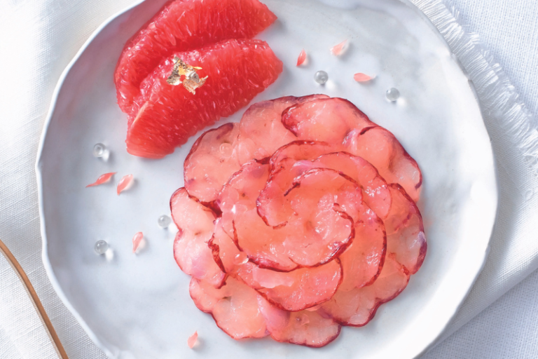 Carpaccio de homard aux agrumes