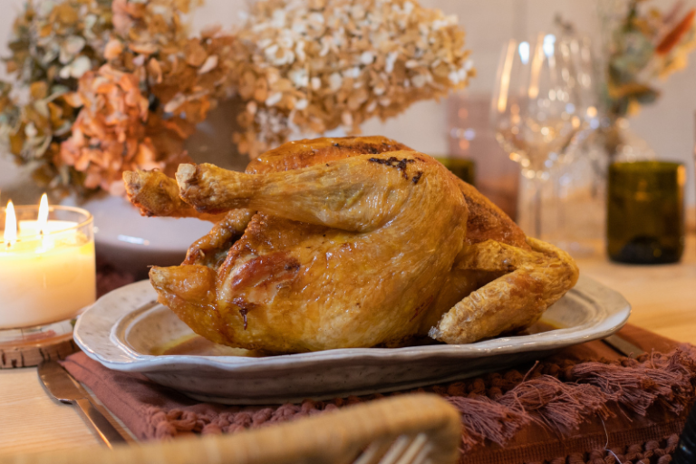 Chapon fermier rôti
