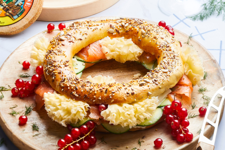 Couronne bagel au saumon