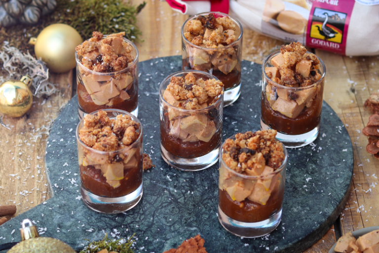 Verrines de foie gras d’oie