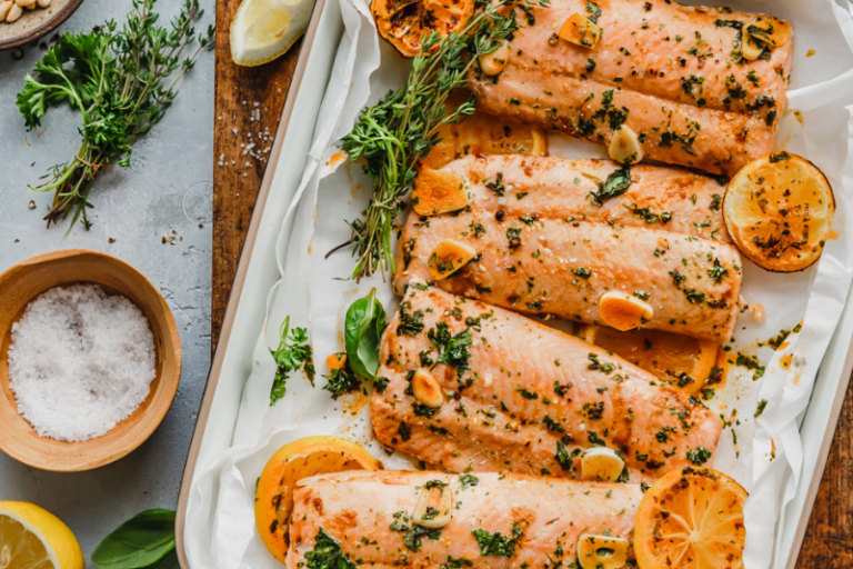 Saumon sauvage et salade d’épeautre