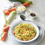 recette de Risotto crémeux aux carottes et poireaux