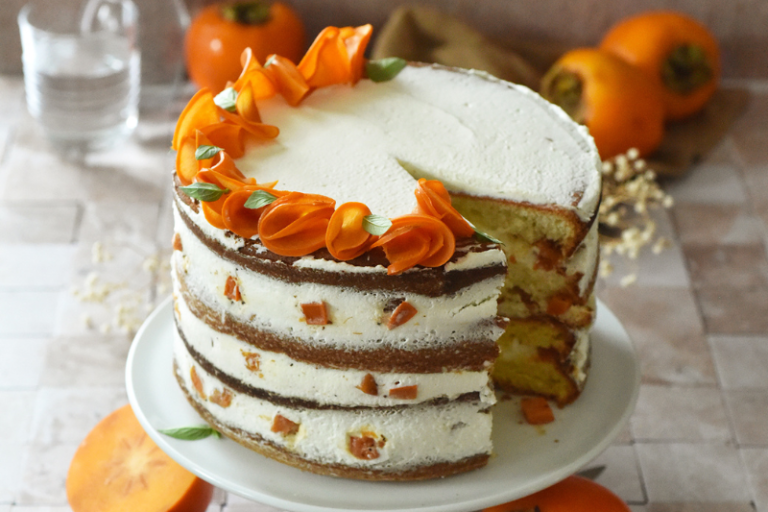 Naked cake aux kakis