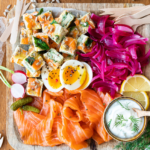 Planche au saumon ou truite fumés