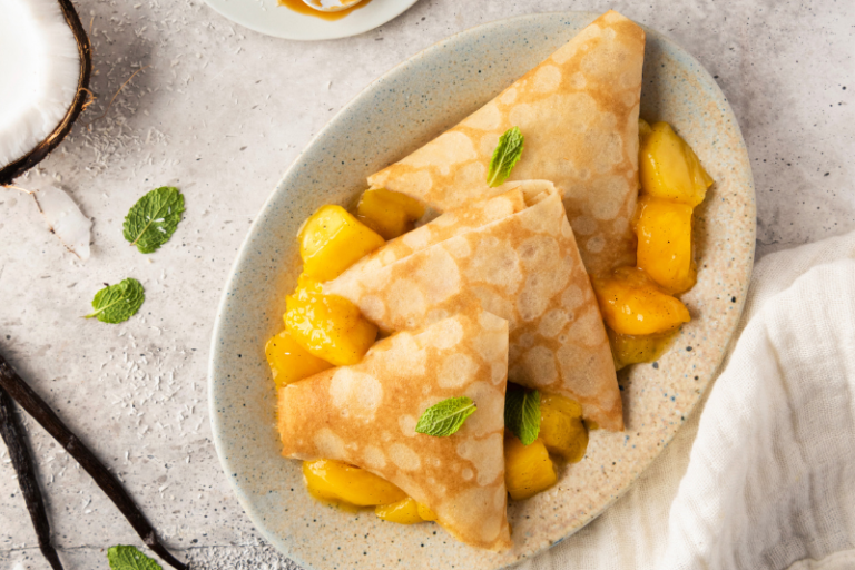 Samossas de crêpes à la mangue