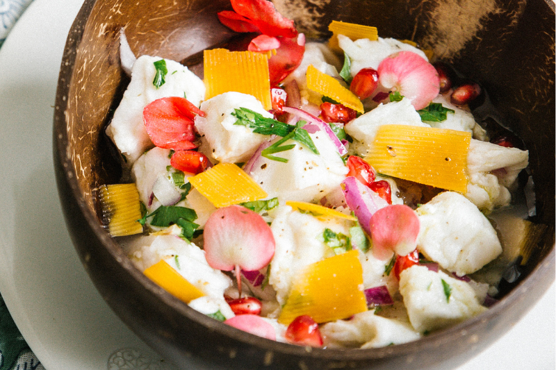 Ceviche de dorade à la Mimolette