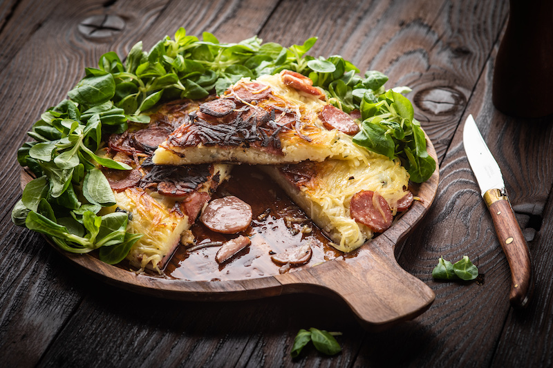 recette de Galette de pommes de terre et Montbéliard