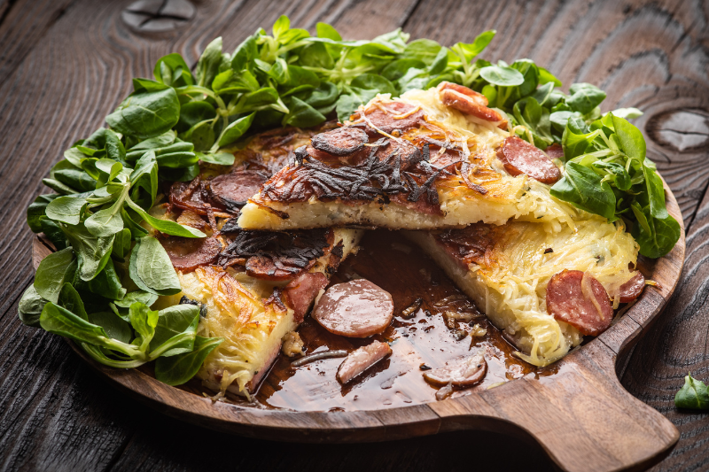 Galette de pommes de terre et Montbéliard