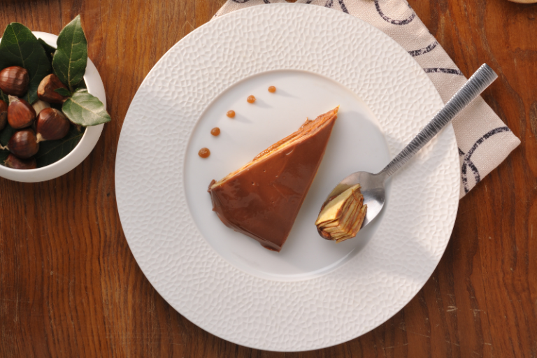 Gâteau de crêpes chocolat miel