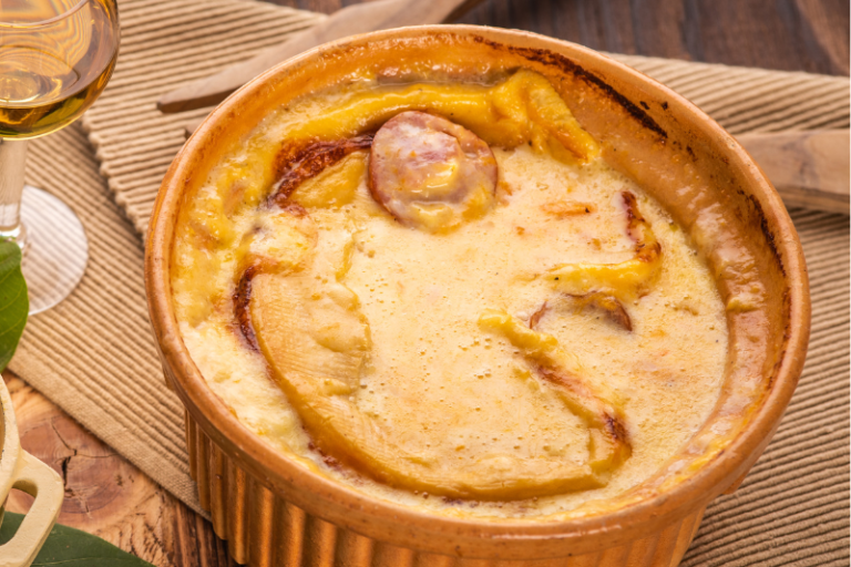 Gratin de saucisse de Montbéliard au Grivois