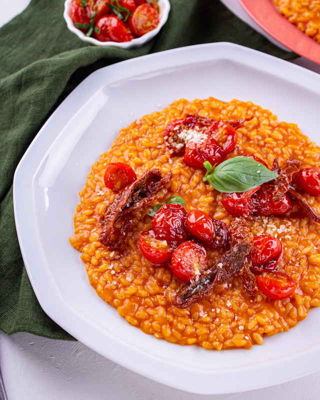 recette de Risotto aux trois tomates