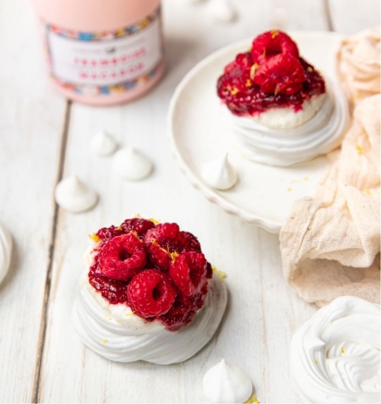 recette de Mini pavlovas Framboise-Macaron