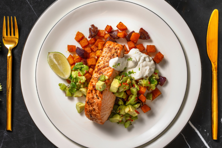 Saumon et salsa kiwi-avocat