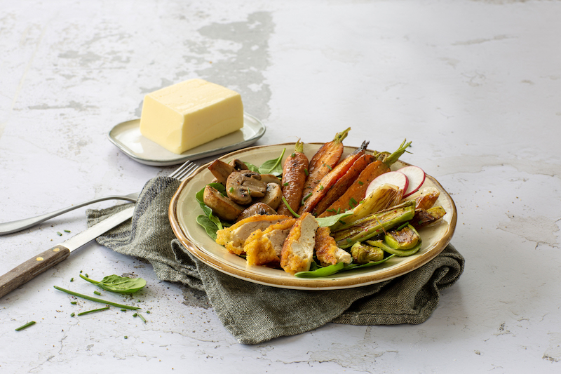 recette de Bowl de légumes rôtis au beurre