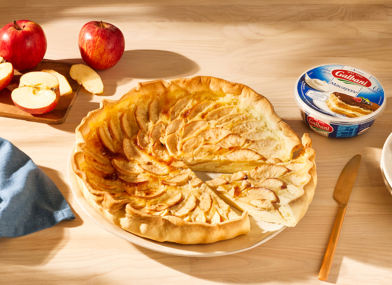 recette de Tarte aux pommes au mascarpone