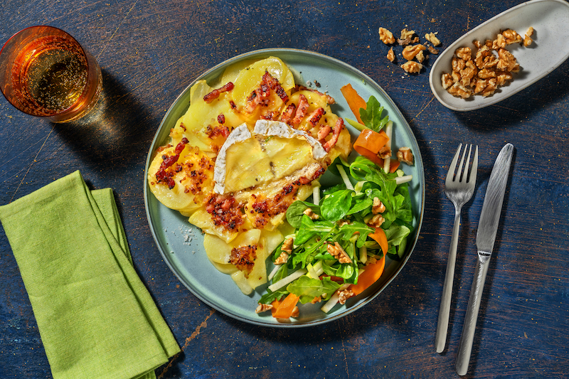 recette de Gratin de Camembert façon tartiflette