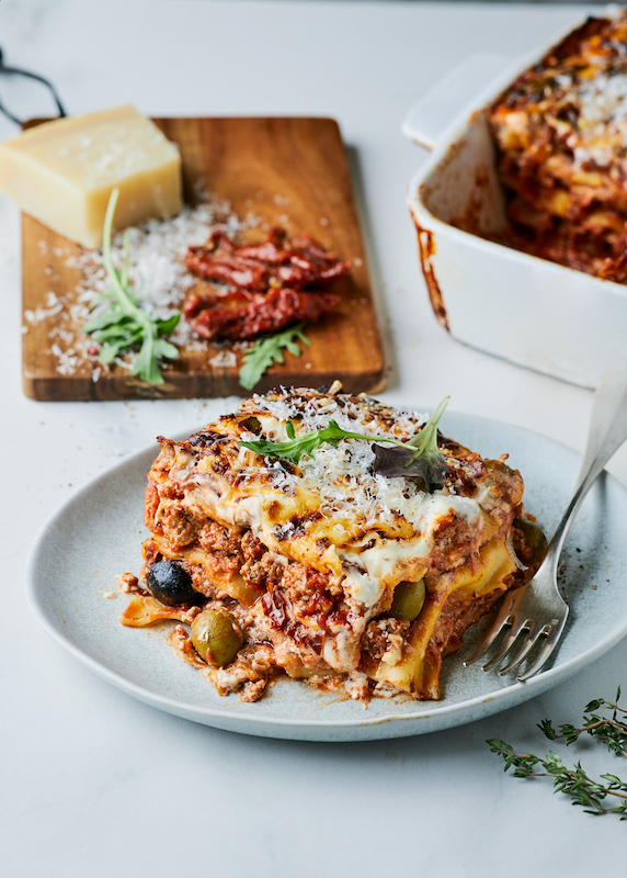 recette de Lasagnes à l’agneau haché et aux olives