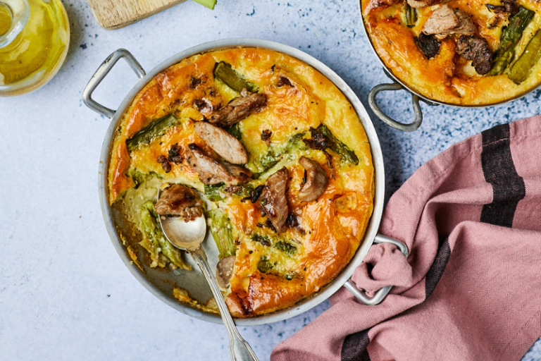 Petits clafoutis salés à l’agneau