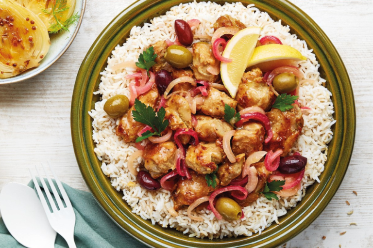 Chevreau yassa et fenouil braisé