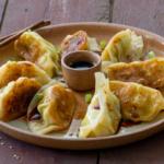 Gyozas à la fondue de poireaux