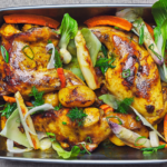 Lapin rôti et légumes aux épices