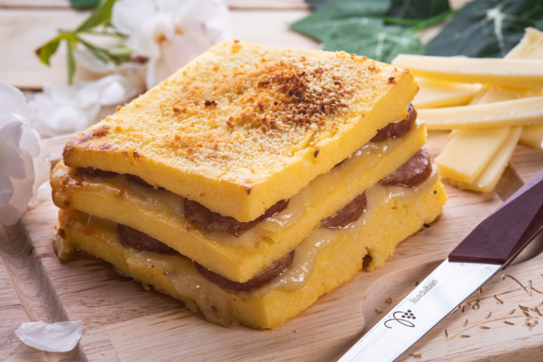 Croque-monsieur de polenta au Comté