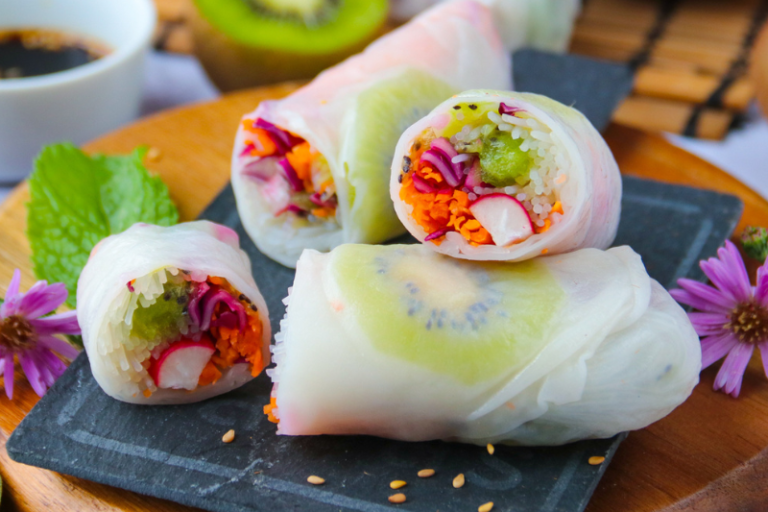 Rouleaux de printemps au kiwi