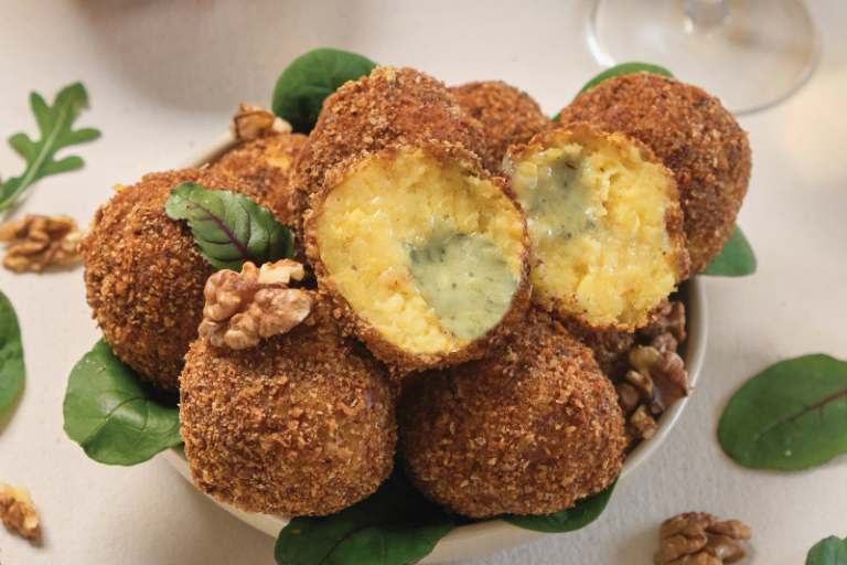 Cromesquis de pommes de terre au bleu