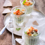 recette de Verrines de concombre aux fruits de mer
