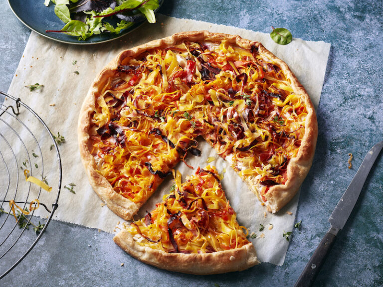 Tarte fine aux carottes et fromage