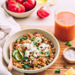 recette de Salade fraîcheur au boulghour et gaspacho