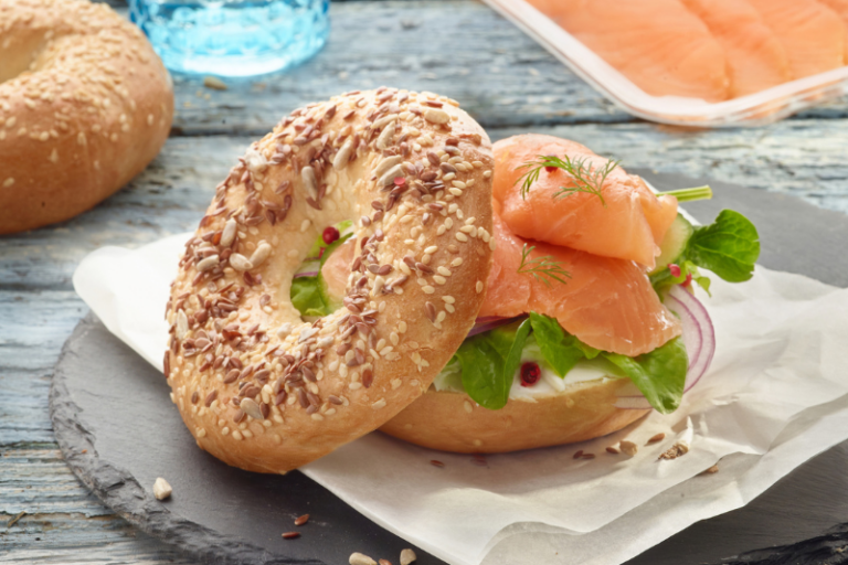Bagels au saumon et au fromage frais